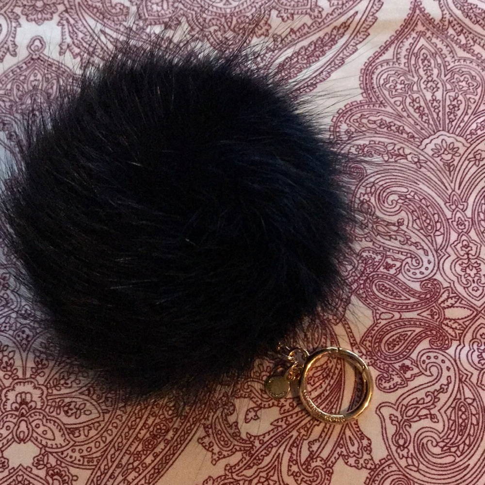 Authentic Michael Kors Navy Blue Pom Pom Keychain!